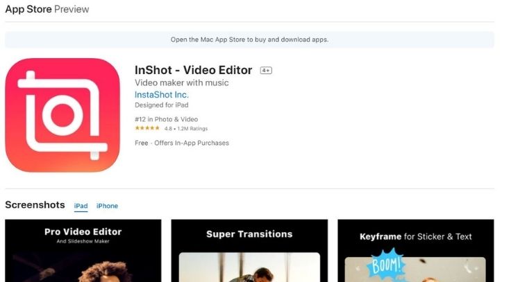 inshot apple app store